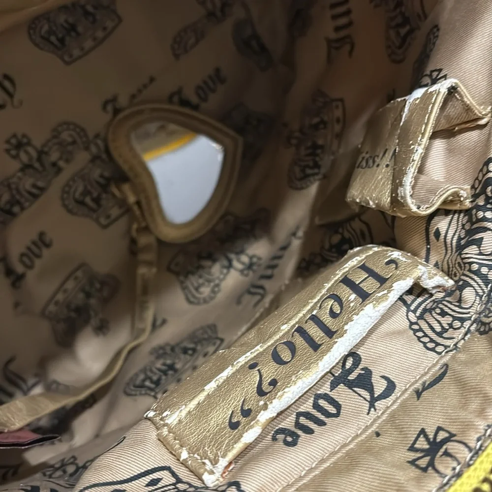 Juicy Couture Yellow Nylon Canvas Bag Like New Excellent Condition - Picture 13 of 16